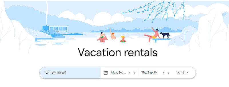 google vacation rentals channel