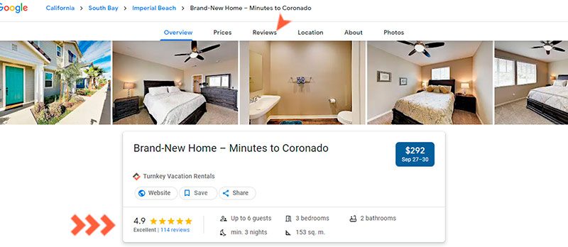 google vacation rentals connection